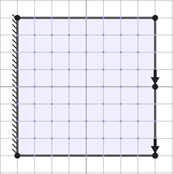 Square cantilever width 8 and height 8